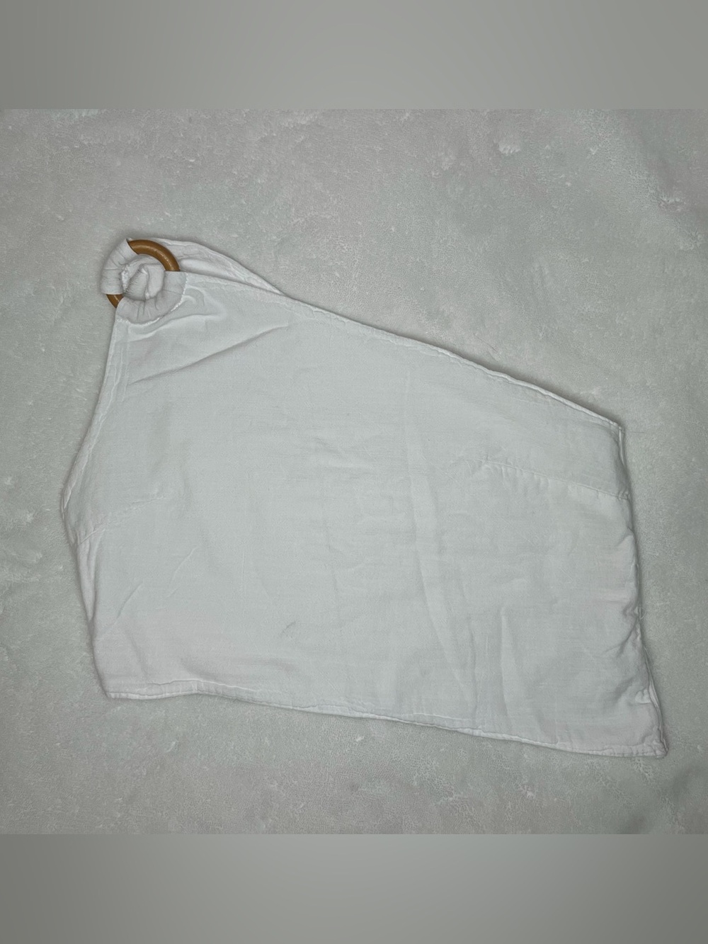 NWT Blanco by Nature One Shoulder Asymmetrical White Cotton Crop Top